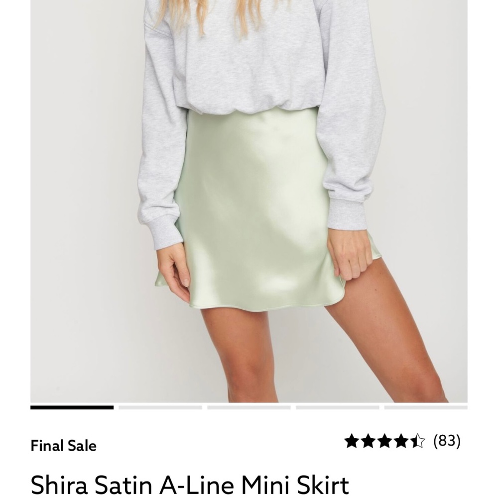 Dynamite satin skirt - light mint